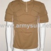 Paintball Bulletproof Chest Protector Short Sleeve Khaki