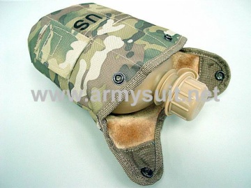 1Qt Canteen Water Bottle w/Pouch & Cup Multi Camo
