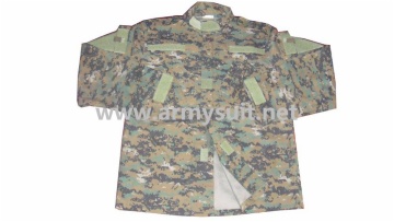 ACU Style Digital Woodland Camo Uniform(With Shoulder Strap)