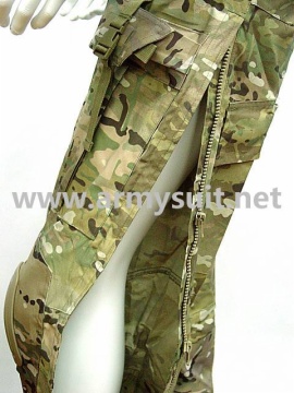 Combat Shirt & Pants Multi Camo Elbow Knee Pads