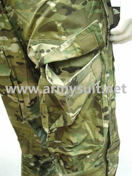 Combat Shirt & Pants Multi Camo Elbow Knee Pads