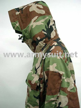 Army Field Jacket Hoodie Coat Camo Woodland