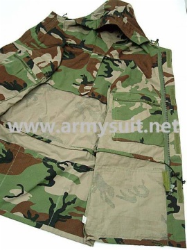 Army Field Jacket Hoodie Coat Camo Woodland