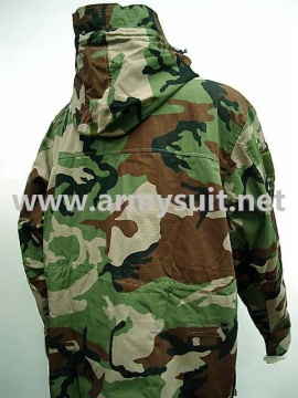 Army Field Jacket Hoodie Coat Camo Woodland