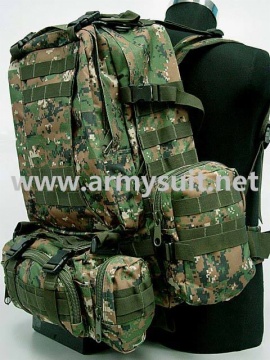 USMC Molle Assault Backpack Bag Digital Camo Woodland
