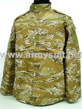 ACU Style Desert Tiger Stripe Camo Uniform(With Shoulder Strap)