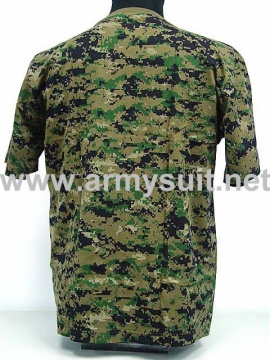 USMC T-Shirt Woodland Digital Camo