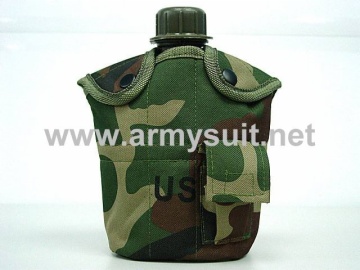 1Qt Canteen Water Bottle wPouch & Cup Camo Woodland