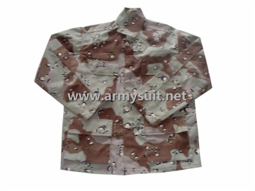 6 Color Desert Camo BDU Uniform