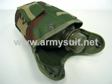 1Qt Canteen Water Bottle wPouch & Cup Camo Woodland