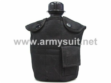 1Qt Canteen Water Bottle wPouch & Cup BK