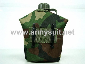 1Qt Canteen Water Bottle wPouch & Cup Camo Woodland