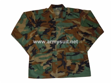 Woodland Camo BDU Uniform(With Shoulder Strap)