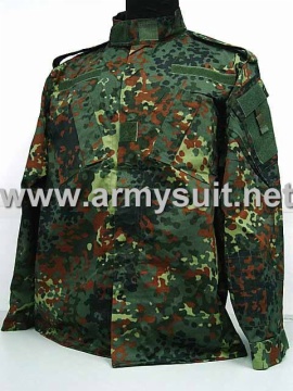 ACU Style German Woodland Camo Uniform(With Shoulder Strap)