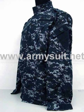ACU Style Navy Blue Camo Uniform Set