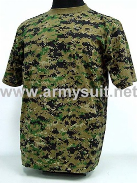 USMC T-Shirt Woodland Digital Camo
