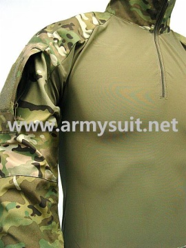 Tactical Combat Shirt Elbow Pad Multi Camo