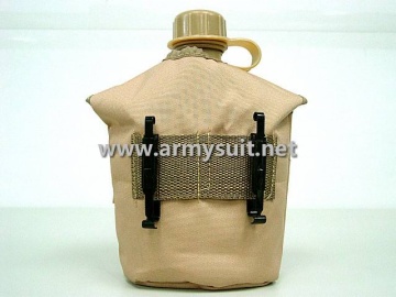 1Qt Canteen Water Bottle w/Pouch & Cup Desert Tan