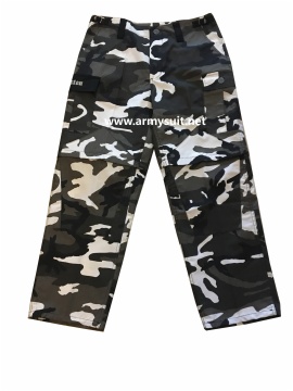 Embroidery snow camo bdu pants 2 in 1