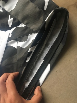 Embroidery snow camo bdu pants 2 in 1